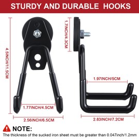 Landhoow Large Magnetic Hooks Heavy Duty Garage Magnet Hooks Strong Storage Utility Magnetic Hangers with Anti Slip Rubber Coating for Indoor and Outdoor Hanging(Black,26 Pcs)