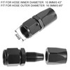 X AUTOHAUX 4pcs AN8 Straight 2pcs AN8 90 Degree Swivel