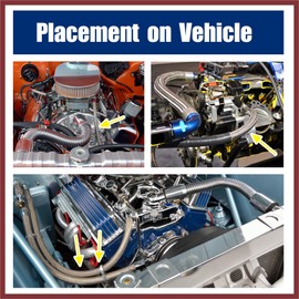 HEROFFIX 8ft 10AN Fuel Hose AN10 Universal Car Braided Stainless Steel CPE Oil Fuel Gas Line Hose Silver Tone Replace Parts