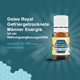 Verihealth | Freeze-Dried Royal Jelly Men Energy with Vitamin C and Pomegranate Juice | Performance Increase | 20 Bottles | 1 Bottle / Day on an Empty Stomach