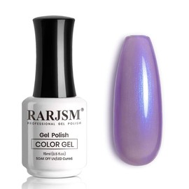 RARJSM Pearl Gel Nail Polish 15ML Lavender Gelpolish UV LED Nail Cure Required Quick Dry Shell Shiny Nail Gel Polish Varnish for NailStarter