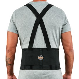 Ergodyne ProFlex 1650 Cinturón de apoyo para la espalda, elástico de 7.5 pulgadas, ajustable, correas extraíbles, XL                                  