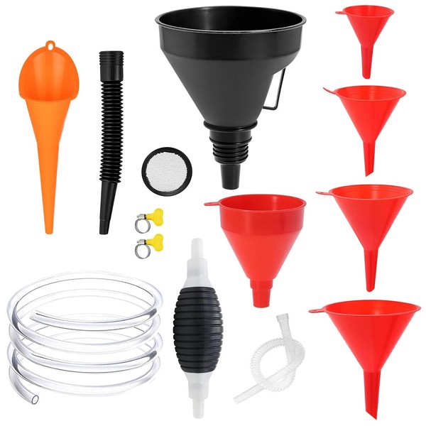 YOYEAH Filling Funnel Set with Hand Pump and Removable Hose