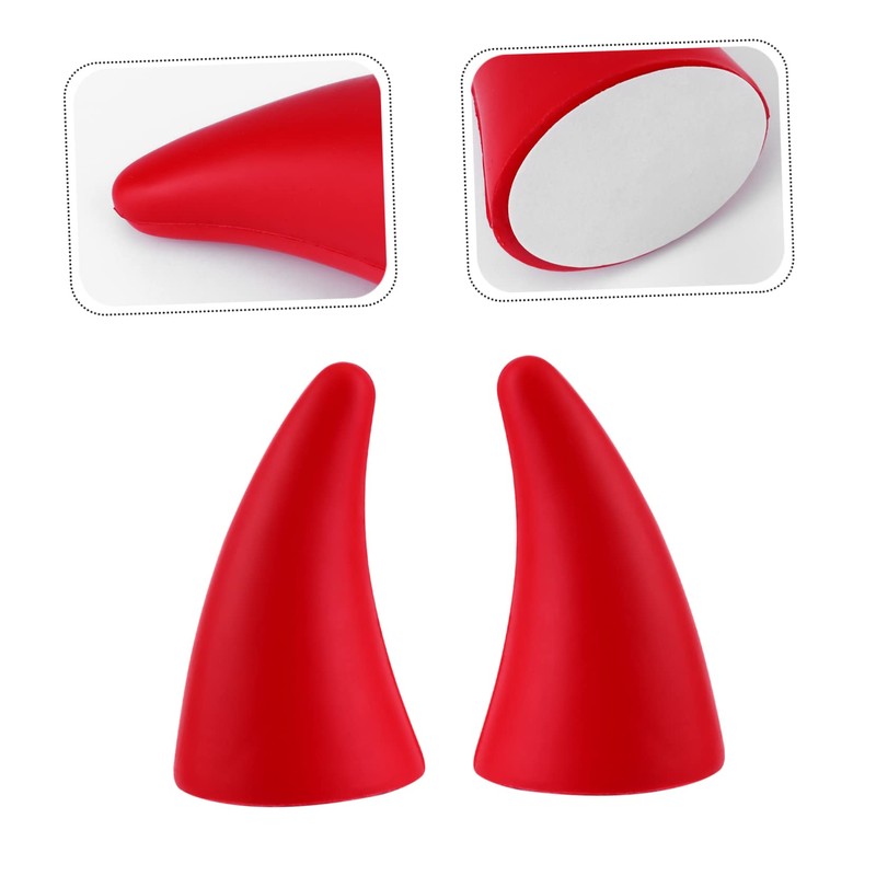 Alipis 2Pcs Bumper Protector Devil Horn Stickers for Automobile Decoration