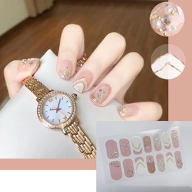 Turkalla Nail Stickers for Hands, 4 Pieces, 3D Nail Stickers, Hand Nails, Gel Nail Stickers, Just Stick, Nail Design, Nail Art, Nail Wrap, Nail Jewelry, Popular, Cute, For Women, Beginners (B6)