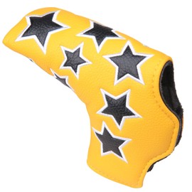 Putter Cover Headcover Pin Fit Scotty Cameron Odyssey Magnetic Closure Star Blue Red Yellow White (Yellow)
