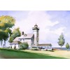 Bella Terra Sodus Bay Lighthouse Lake Ontario New York Watercolor