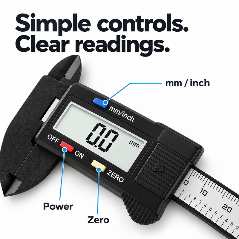 Digital Caliper with LCD Display, 100mm and 150mm Electronic Measuring