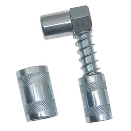 GWYAN 1 Pcs Silver 90 degree oil gun joint 3 Jaw Angle Grease Fitting Tool 90 Degree Grease Coupler Gun Adapter Suitable for lubrication systems