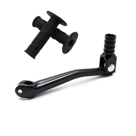 PRO BAT 11mm/0.44'' ATV Gear Lever Shifter with Universal 7/8" Dirt Bike Motorcycle Hand Grips for 110cc 125cc 135cc 150cc 200cc 250cc Quad Dirt Bike ATV Buggy, Black