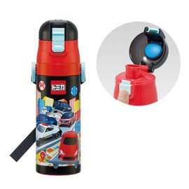 Skater SDC4-A Children's Water Bottle, Direct Drinking, 15.2 fl oz (470 ml), Tomica 25, Boys, Cold Insulation, Stainless Steel, Lightweight Type, Sports Bottle, Kids, Water Bottle