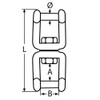 wellenshop Swivel Shackle M10 Stainless Steel with Hexagon Socket Shackle
