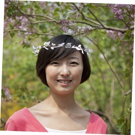 WOONEKY Set of 2 Floral Crowns Elegant Party Headband for Bachelorette Decorations Holiday Headdress