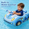 Kids Inflatable Car Pool Float with Removable Canopy & Water
