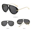 IKANOO Oversized Aviator Sunglasses for Women Men Trendy Large Big