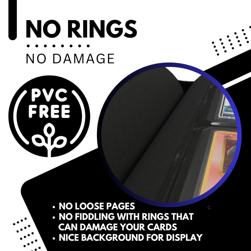 Premium 9 Pocket Card Binder for 216 Cards, Vintage Double