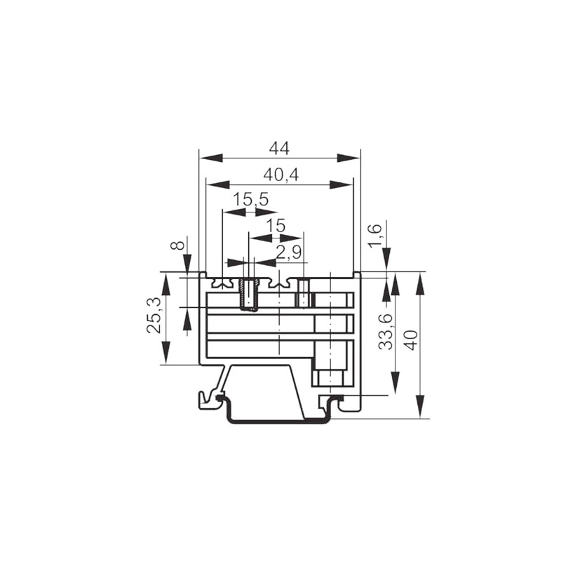 WITTKOWARE Adaptor / Holder for 35 mm DIN Rail 2
