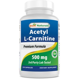 Best Naturals Acetyl L-Carnitine 500 Mg 120 Capsules (120 Count (Pack of 1))