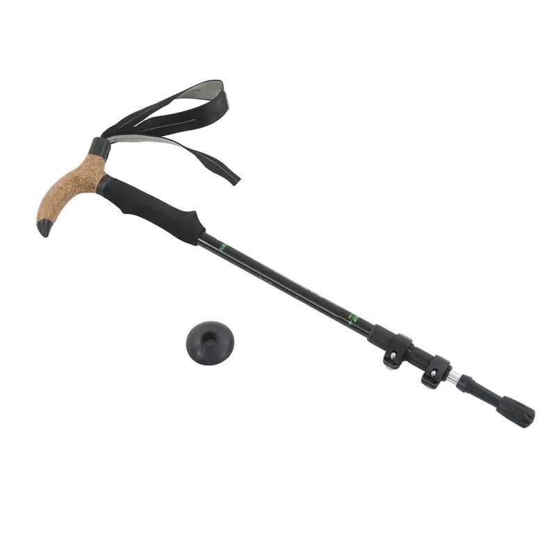 3 Section Retractable Hiking Stick Aluminum Alloy Mountaineering Balance Pole