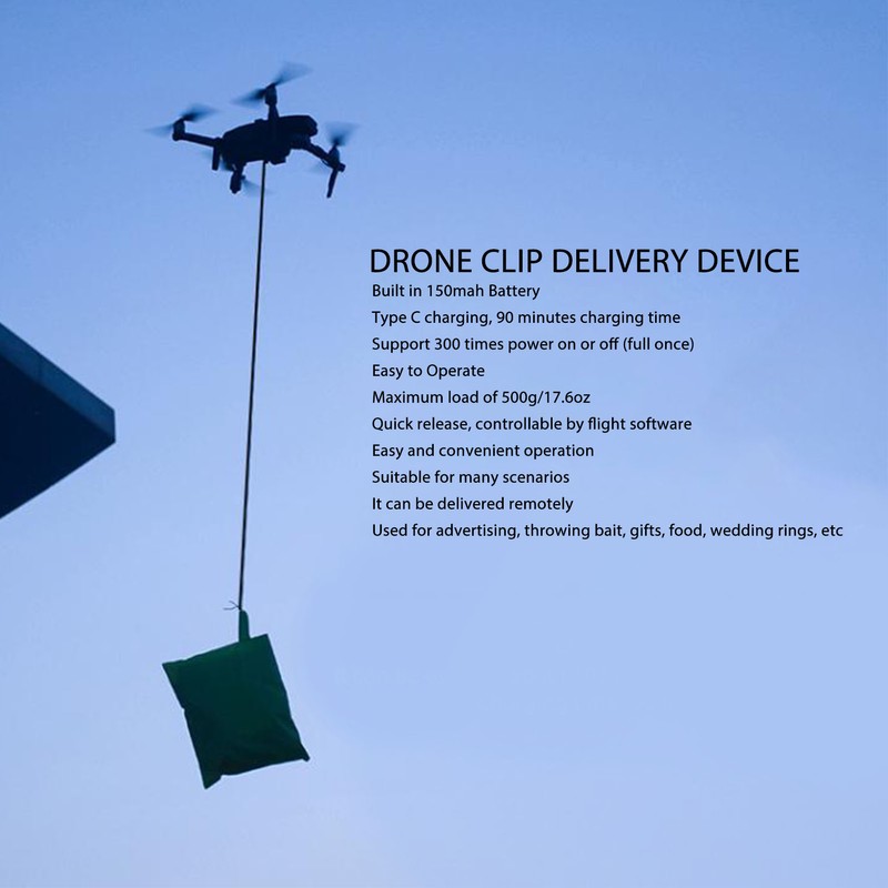 Drone Payload Drop Device Clip Delivery Transport Drone Airdrop System
