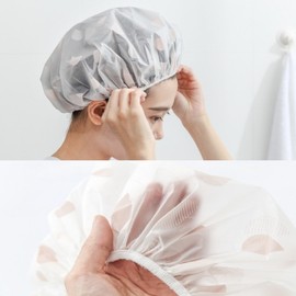 Adult hair shower cap vinyl bath hair cap 8ea