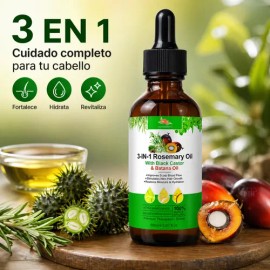 Aceite 3 En 1 Ricino Negro Batana Anticaída Capilar 60 Ml