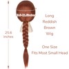 Miss U Hair Long Reddish Brown Braided Wig Cosplay Party