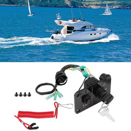 Yctzeyamaha Outboard Key Switch and Kill Switch Key Switch for Yamaha Outboard 1994 Yamaha 704 Key Switch Yamaha 115 Ignition Swi, 12V Single Key Switch Panel Assembly for Yamaha Outboard Motors