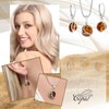 Womens Amber Jewelry Set With Adjustable Snake Chain And Spherical