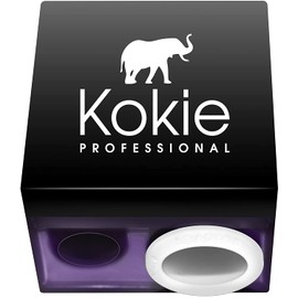 Kokie Makeup Pencil Sharpener for Lip, Eyebrow, and Eyeliner Pencil, Made in German Stainless Steel Blade, Size-Adjusting Adapter, Cleaning Stick