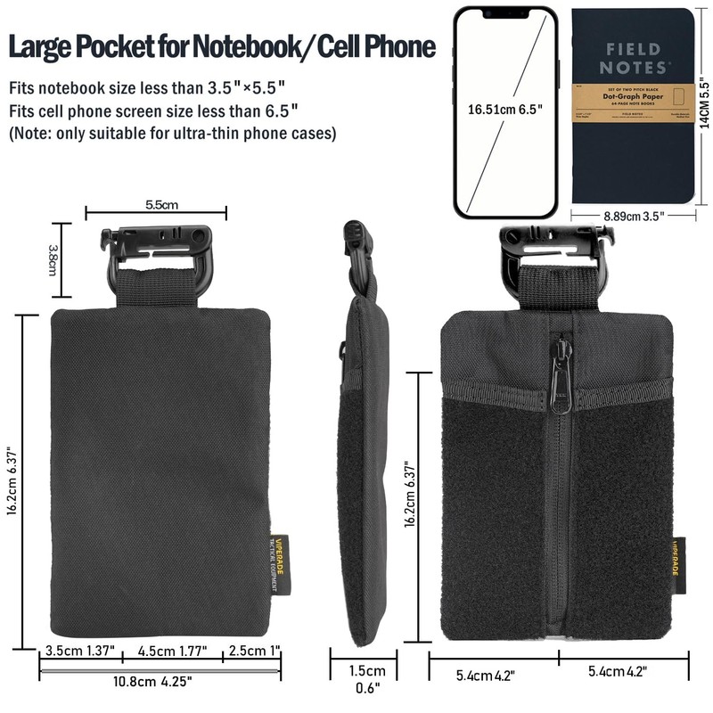 VIPERADE VE24 Small EDC Bag Organiser, EDC Pouch Pockets, Small