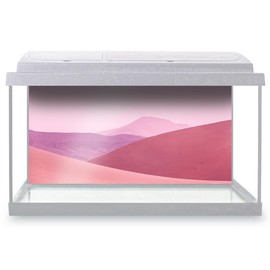 Aquarium Fish Tank Background 90x45 cm - Pink Desert Nature Pattern Static Cling Vinyl Vivarium Terrarium External Application #53148