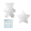 Kawada 80-30031 Perler Beads Shape Plate Set, Bear and Star