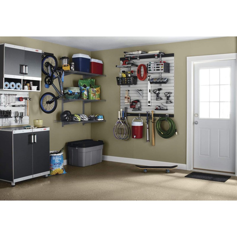 Rubbermaid FastTrack Rail Access Bin Garage Organization Bin for Sports