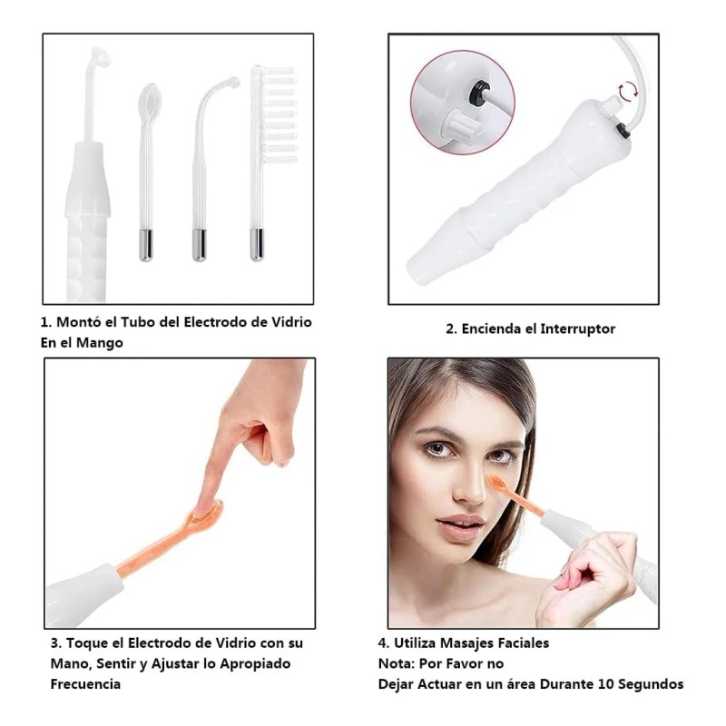 Hysmart®Máquina terapia piel facial dispositivos de alta frecuencia blanco