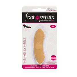 FOOT PETALS Heavenly Heelz Poron mit Softspots – Dual-Density-Fersen-Griffe für Schuhe – Kissenpolster – 1 Paar (Buttercup), Buttercup, Einheitsgröße