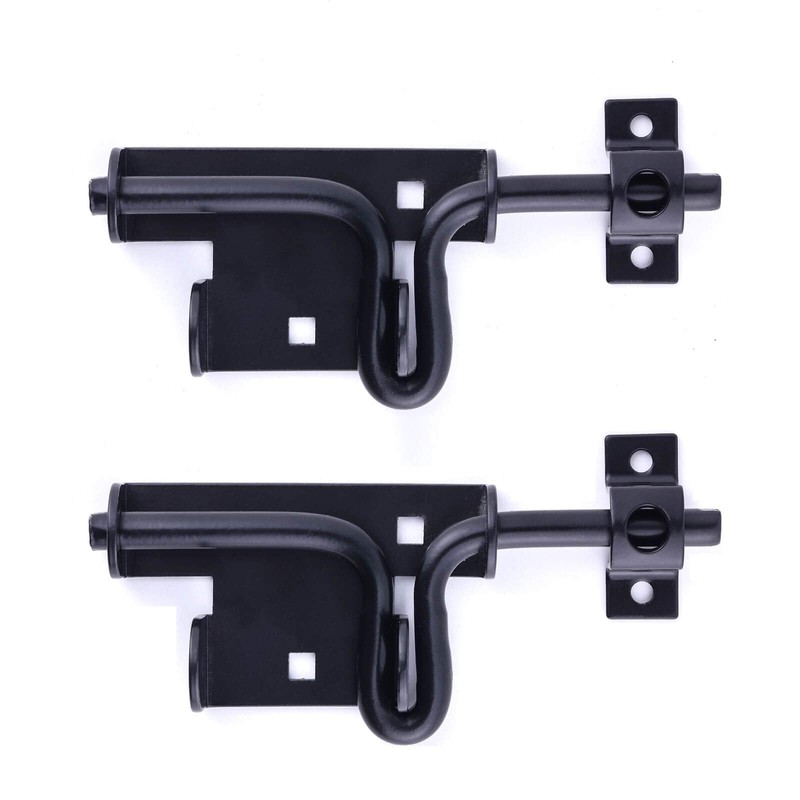 2 Packs Heavy Duty Sliding Bolt Gate Latch – Black