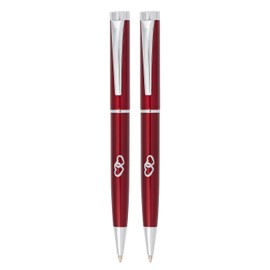 Bridgewater Pen Company Anniversary Collection Executive Ballpoint Pen Set - 25 Years Silver, 40 Years Ruby, 50 Years Golden Anniversary Boxed Gift (40 Years)