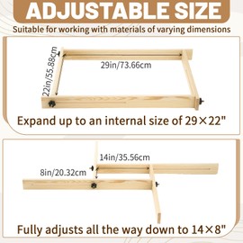 CroBlissful Juice Groove Router Jig with 8 Spacers Adjustable Juice Groove Jig for Cutting Board Up to 22 x 29 inches Easy to Use Wooden Router Guide for Making Square Recesses of Cutting Board