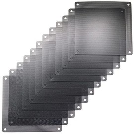 Filtro contra polvo para Ventilador de enfriamiento de PC, 12 piezas, 140 mm de PVC color negro, a prueba de polvo, cubierta de malla para case de computadora