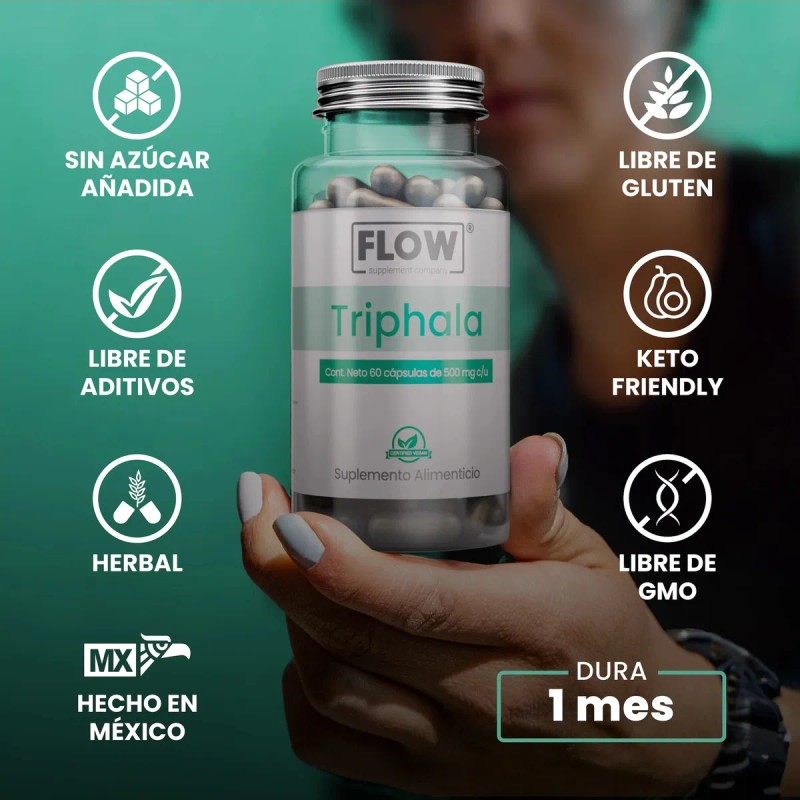 Flow Herbales Triphala 60 Cpsulas (veganas)