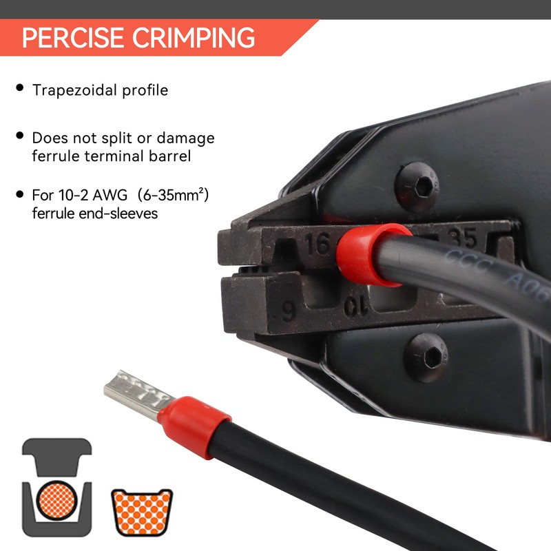 HKS Crimping Tool for Sleeves Ferrule Terminals & Pin Cord