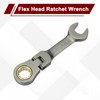 QUARKZMAN Flex Head Ratchet Wrench 7/16" SAE Ratchet Combination Wrench