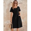 Zeagoo Dresses for Women 2025 Round Neck Lounge Dress Cotton