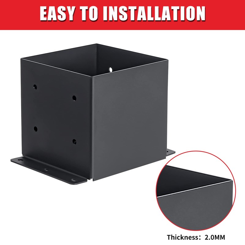 AXWHYS 6x6 Post Base 4 Pcs, (Inner Size 5.6x5.6) Post