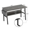 armocity Computer Desk, 55.2 Inch Modern Desk with Bookshelves, 55.2''