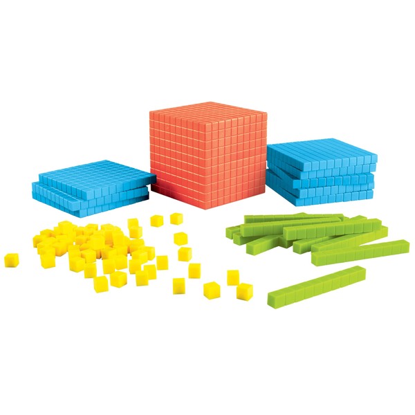 Base 10 Starter Set – 141-Piece Place Value Blocks with