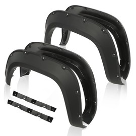 DOTCOM Fender Flares,Compatible with 2016-2022 Toyota Tacoma,Wheel Arch Cover Trim,Black Paintable Matte Pocket Smooth Riveted Style 4PCS