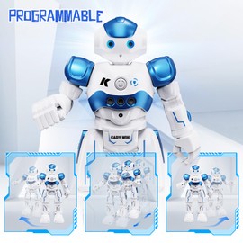ANTAPRCIS Remote Controlled Robot Toy for Children, Intelligent Programmable RC Robot with Gesture Control, LED Light and Music, RC Toy for Children, Boys, Girls, Gift