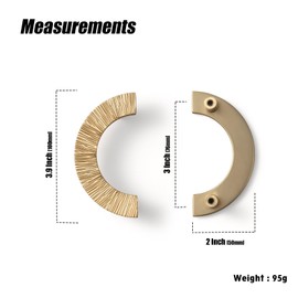 Goo-Ki 3''(76 mm) Hole Centers Luxurious & Sturdy Zinc Alloy Cabinet Handls,Champagne Bronze Cabinet Pulls for Kitchen,Drawer,Cupboard & Wardrobe,6 Pack